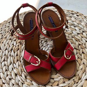 Ralph Lauren Collection Red Strappy Sandals